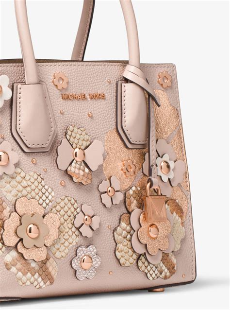 michael michael kors mercer floral embellished leather crossbody|Michael Kors Crossbody wallet bag.